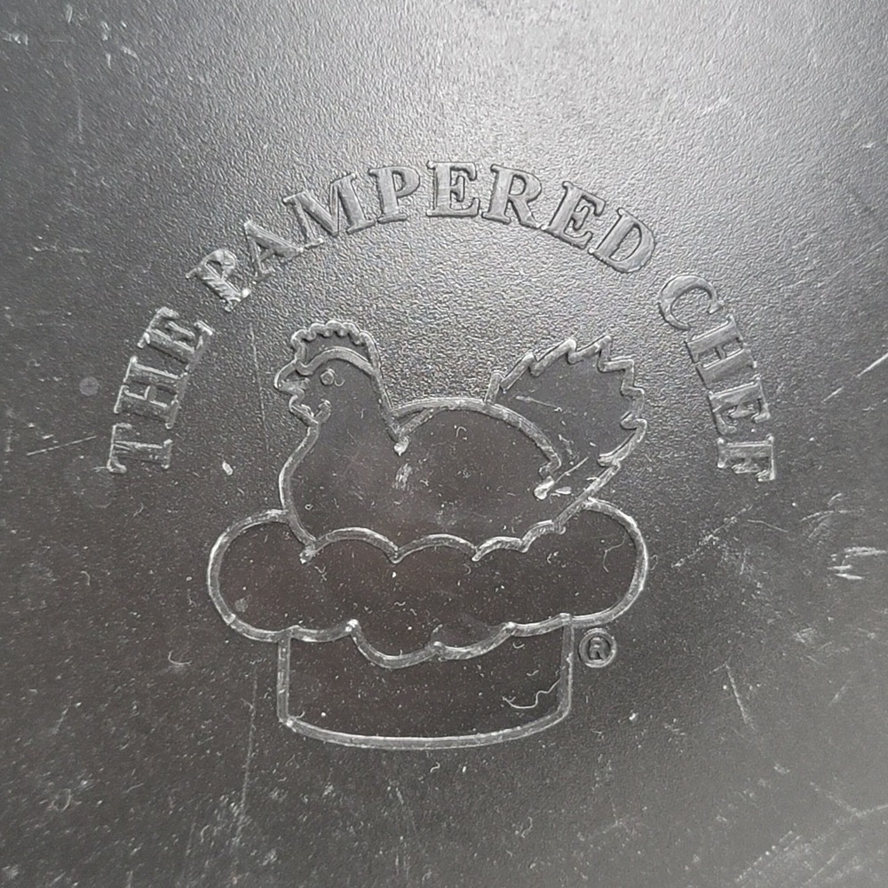 Pampered Chef 2 Quart Microwave Cooker Black Steamer Strainer Lid 8 Cup USA Made - Picture 3 of 7